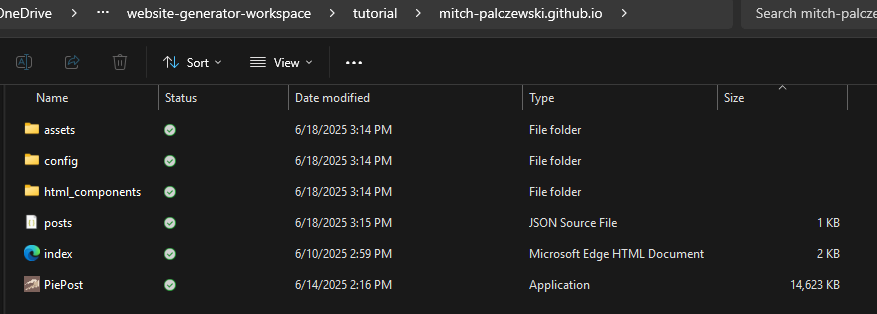 Pie Post Executable